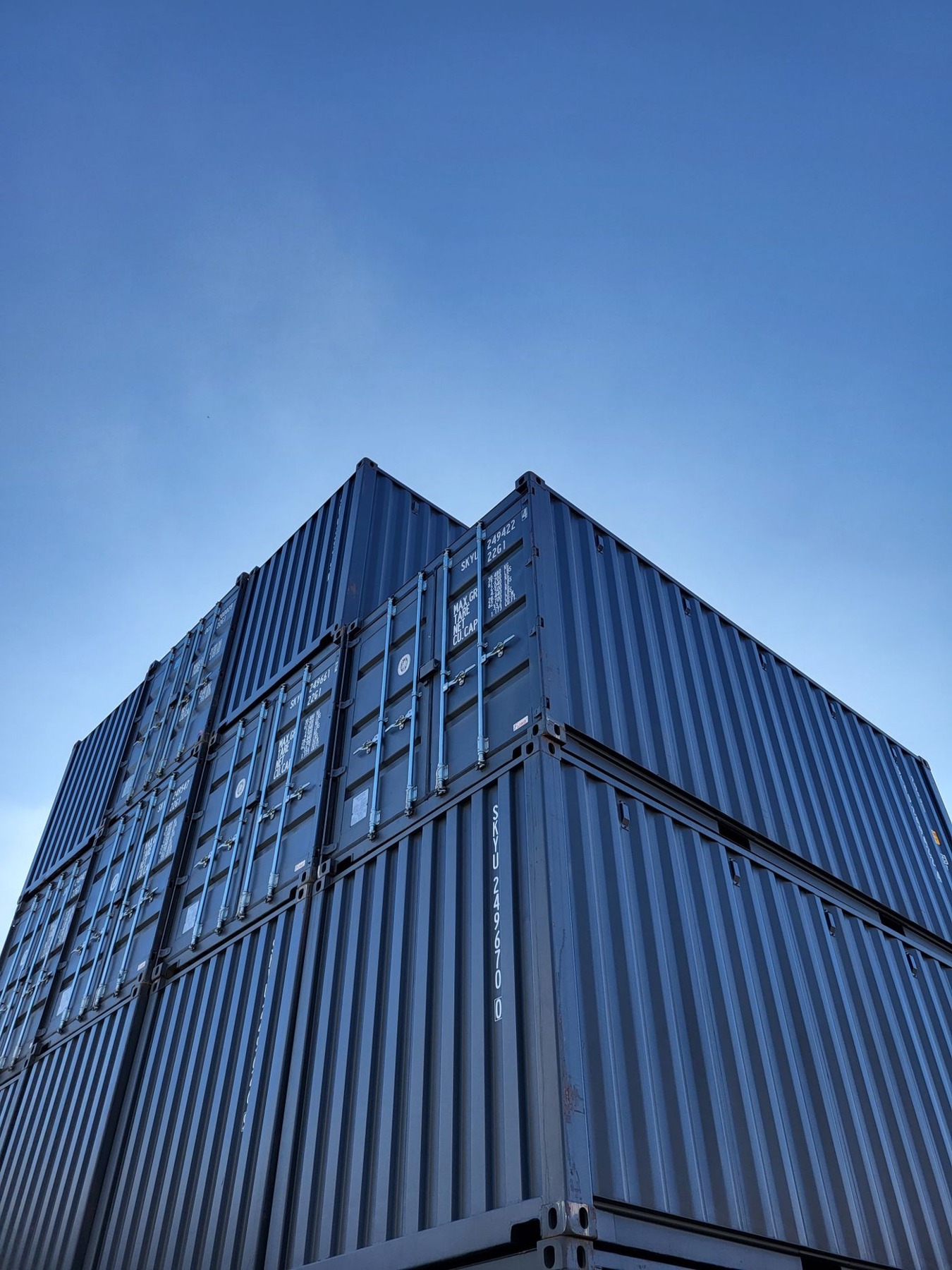 Clean shipping containers with intact exterior panels